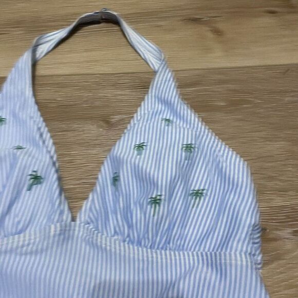 Tommy Hilfiger Womens Plus Sz 18w Tankini Halter White Blue Swim Top Str… - Picture 4 of 8